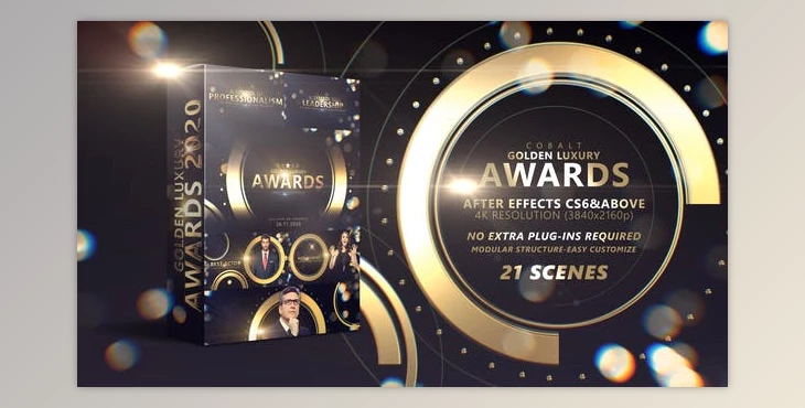 Download Cobalt Golden Luxury Awards 4K (Videohive 29533719) - AE Project