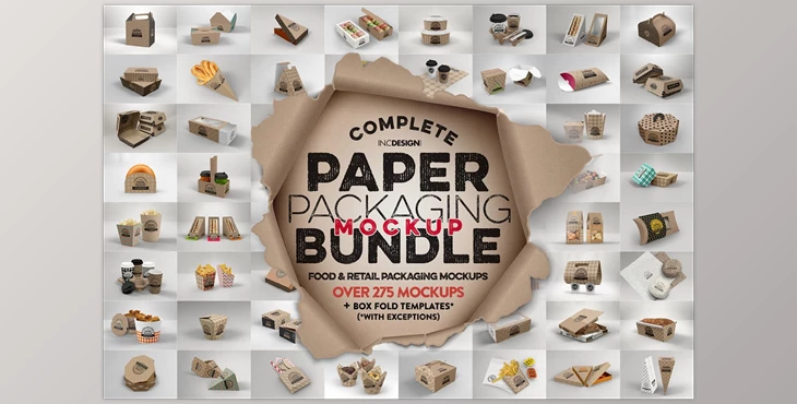 Download BUNDLE, Paper Packaging Mockup CreativeMarket-2513245