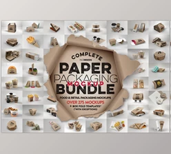 Download BUNDLE - Paper Packaging Mockup CreativeMarket-2513245