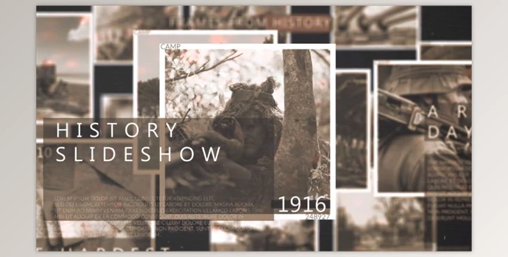 Download History Slideshow (Motionarray 851542) - AE Project