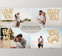 Download Golden Foil Balloons photo overlays CreativeMarket-5772189 (PNG, JPG)
