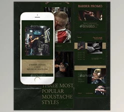 Geniue Barbershop Instagram Templates Graphicriver 28125828