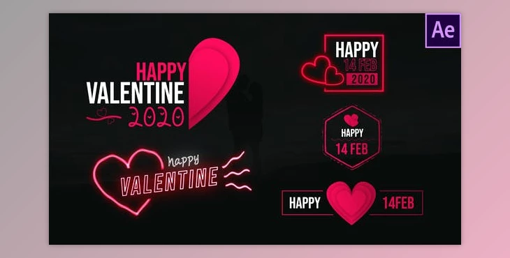 Download Valentine Clean Titles (Videohive 30333562) - AE Project