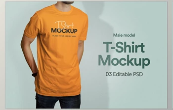T-<span class='badge badge-warning'>Shirt</span> Mockup – Vol 03 MA8P4MR