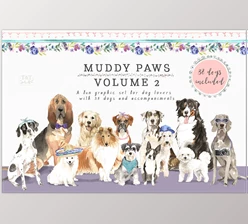 CreativeMarket Muddy Paws Volume 2 – Dogs Galore (2388098)