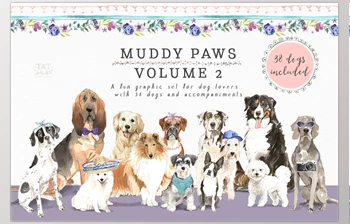 CreativeMarket Muddy Paws Volume <span class='badge badge-warning'>2</span> – Dogs Galore (2388098)