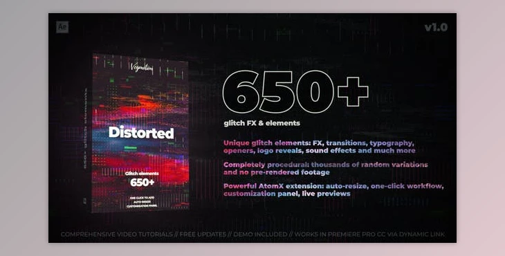 Download 650+ Glitch Elements (Videohive 29662551) - AE Project