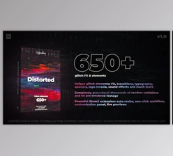 Download 650+ Glitch Elements v1.1 (Videohive 29662551) - AE Project
