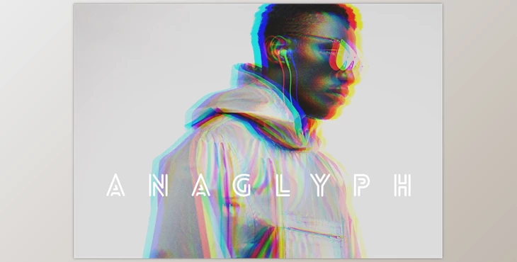 Download Duo Color Anaglyph Mockup Effect (PSDT)