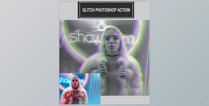 Download Glitch Photoshop Action