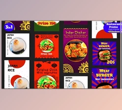 Restaurant InstaStories+Posts+Slides – Motionarray 774346