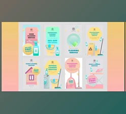 Cleaning Services Stories Pack – Motionarray 778043