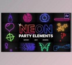 Download Neon Party Elements | After Effects (Videohive 26517821) - AE Project