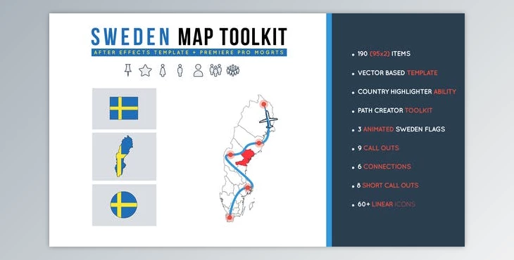 Sweden Map Toolkit (Videohive 28358302)
