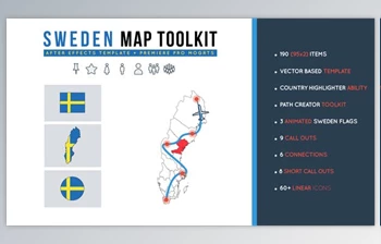 Sweden Map <span class='badge badge-warning'>Toolkit</span> (Videohive 28358302)