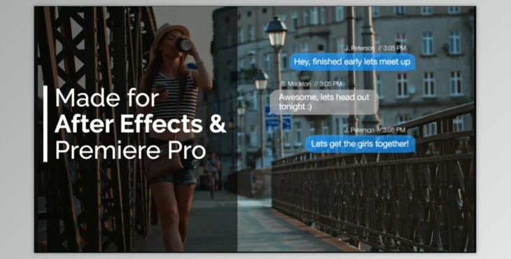 Download FLATPACKFX TEXT MESSAGE EFFECT - AFTER EFFECTS & PREMIERE PRO TEMPLATE