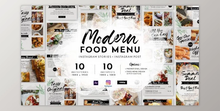 Modern Food Menu Instagram Stories (Videohive 28331308)