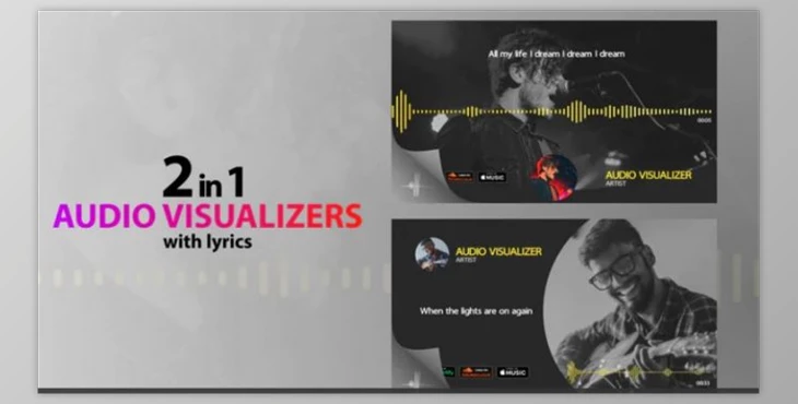 Download Audio Visualizer Modern With Lyrics (Motionarray 434195)