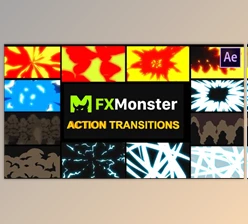 Download Cartoon Action Transitions - After Effects (Videohive 26031247) - AE Project