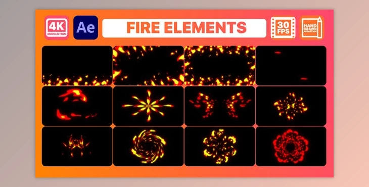 Download Fire Elements And Backgrounds (Videohive 30375515) - AE Project