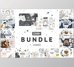 Download Bundle Baby animal Clipart & Pattern (Creativemarket 4272886)