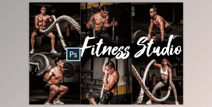 Download 18 Fitness Studio Photoshop Actions, LUTs, and ACR Presets