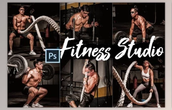 Download 18 Fitness <span class='badge badge-warning'>Studio</span> Photoshop Actions, LUTs, and ACR Presets