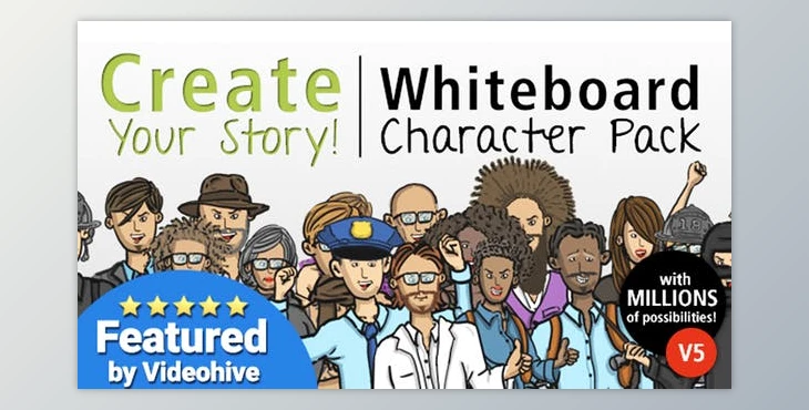 Download Create Your Story Whiteboard Character Pack (Videohive 5833338) - AE Project