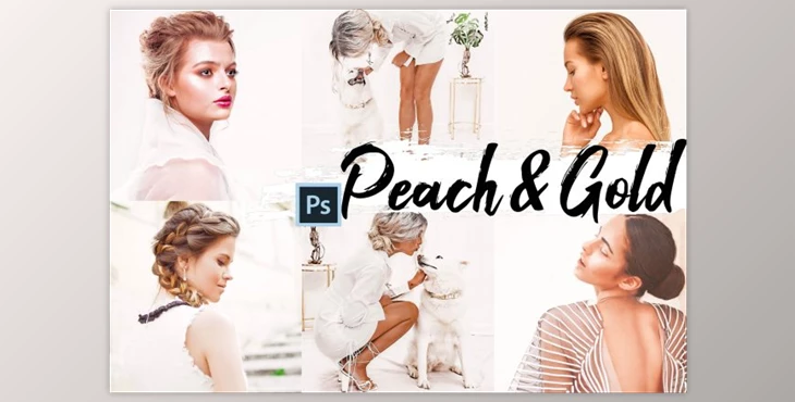 Download 09 Peach & Gold Photoshop Actions, ACR and LUT presets