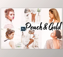 Download 09 Peach & Gold Photoshop Actions, ACR and LUT presets