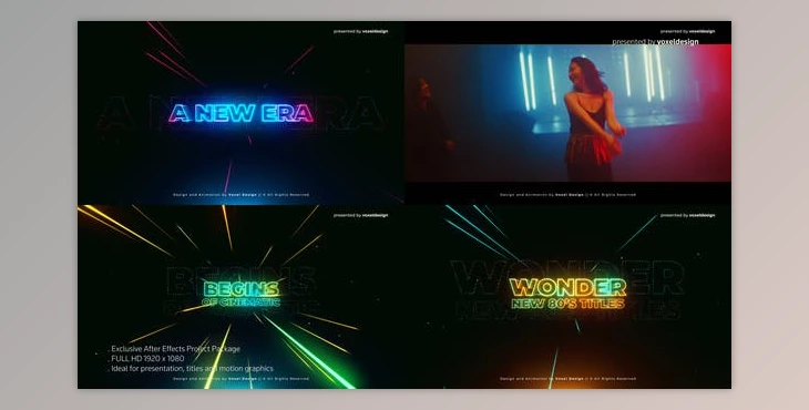 Download Wonder 80’s Cinematic Titles (Videohive 25624372) - AE Project