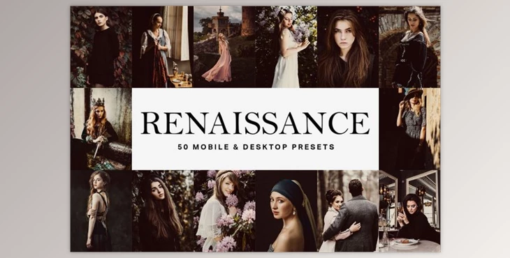 Download 50 Renaissance Lightroom Presets and LUTs