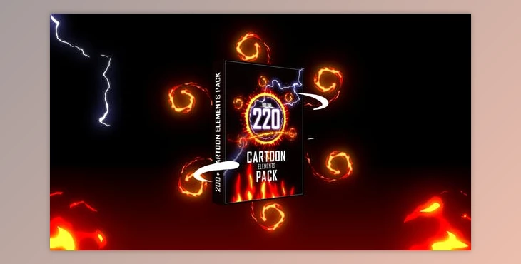 Download 220+ Cartoon Elements Pack (Videohive 22561087) - AE Project