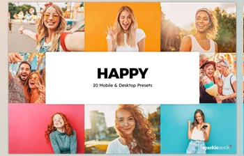 Download 20 <span class='badge badge-warning'>Happy</span> Lightroom Presets & LUTs CreativeMarket-5855812 (XMP, PNG, DNG)