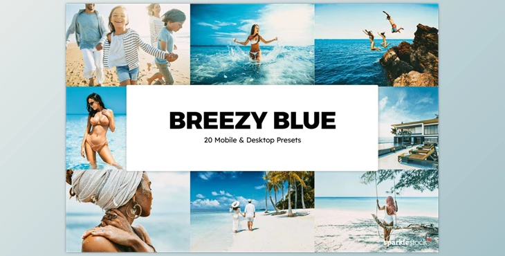 Download 20 Breezy Blue Lightroom Presets & LUTs CreativeMarket-5846212 (XMP, PNG, DNG)