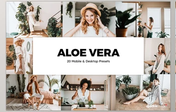 Download 20 Aloe Vera Lightroom Presets & LUTs <span class='badge badge-warning'>CreativeMarket-5861842</span> (XMP, PNG, DNG)