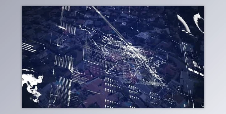 Download Data processing on blue background (Videohive 30216152)