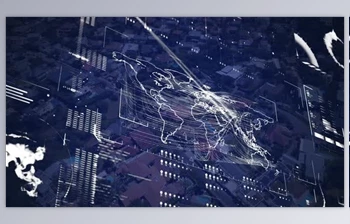 Download Data processing on <span class='badge badge-warning'>blue</span> background (Videohive 30216152)