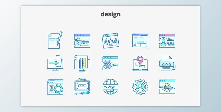 Design - Filled Outline Animated Icons (Videohive 28340415)