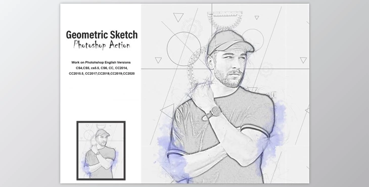 Download Geometric Sketch Photoshop Action CreativeMarket-5184601 (PAT, ATN, PDF, ABR)