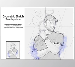 Download Geometric Sketch Photoshop Action CreativeMarket-5184601 (PAT, ATN, PDF, ABR)