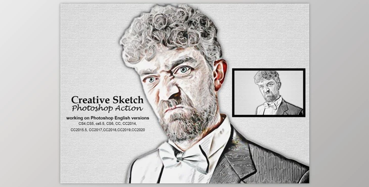 Download Creative Sketch Photoshop Action CreativeMarket-5192355 (ATN)
