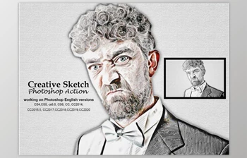 Download Creative Sketch <span class='badge badge-warning'>Photoshop</span> <span class='badge badge-warning'>Action</span> CreativeMarket-5192355 (ATN)