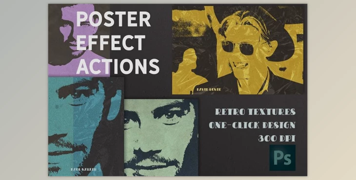 Download Poster Retro Color Effect Photoshop CreativeMarket-4889884 (ATN, ABR)