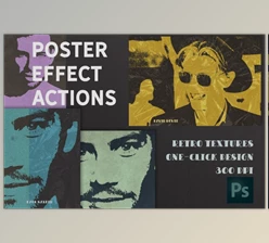 Download Poster Retro Color Effect Photoshop CreativeMarket-4889884 (ATN, ABR)
