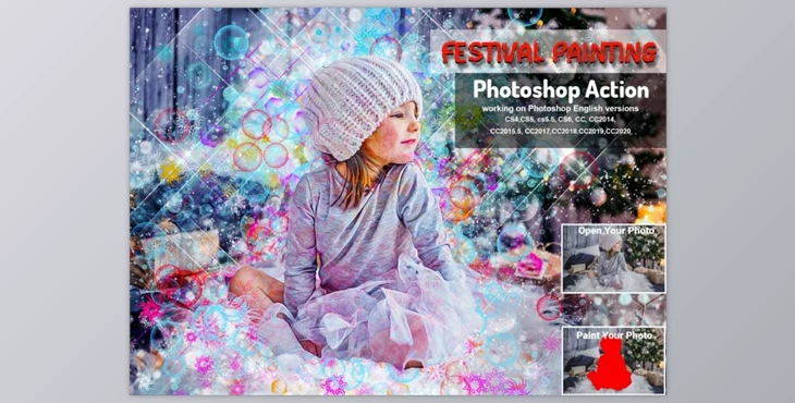 Download Festival Painting Photoshop Action CreativeMarket-5710845 (ATN, ABR)