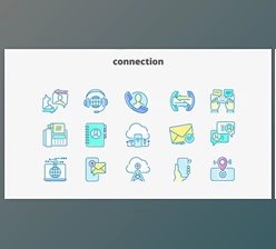 Connection- Filled Outline Animated Icons Videohive 28333377