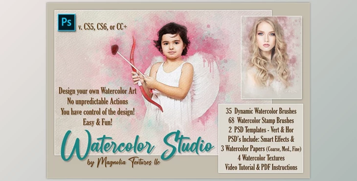 Download Watercolor Studio CreativeMarket-5890487 (JPG, PDF, PSD, ABR)