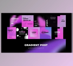 Download Typography gradient post instagram (Videohive 30552602) - AE Project