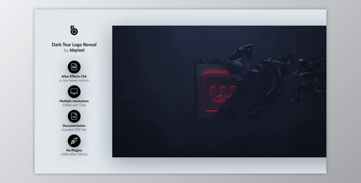 Download Dark Tear Logo Reveal (Videohive 24730078) - AE Project